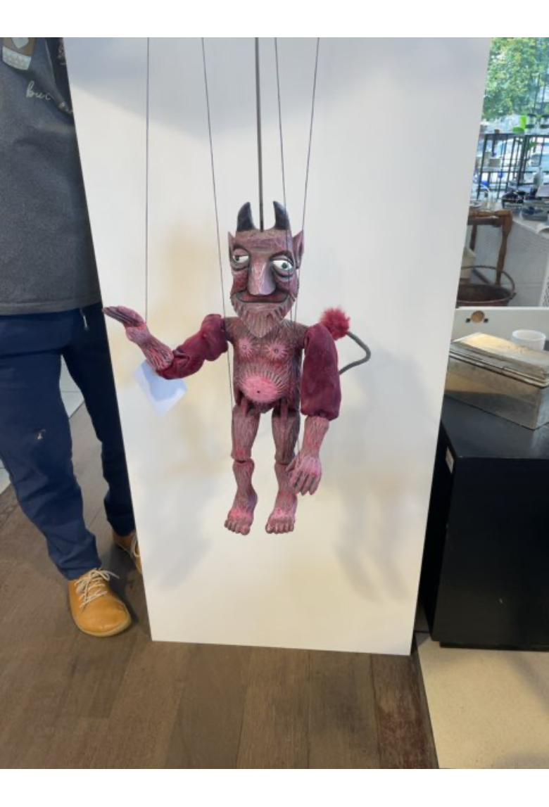 Marionet djævel dukke